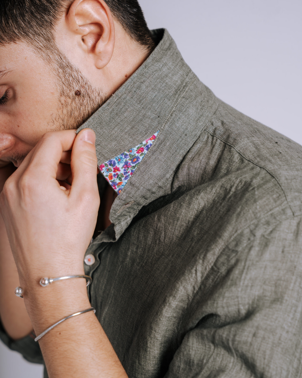 Bjovuit Sitges 02 Green Linen Shirt