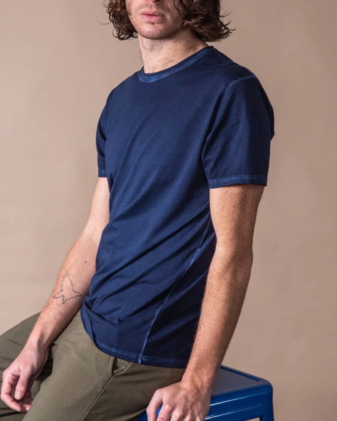 Camiseta Bjovuit Marine Washed