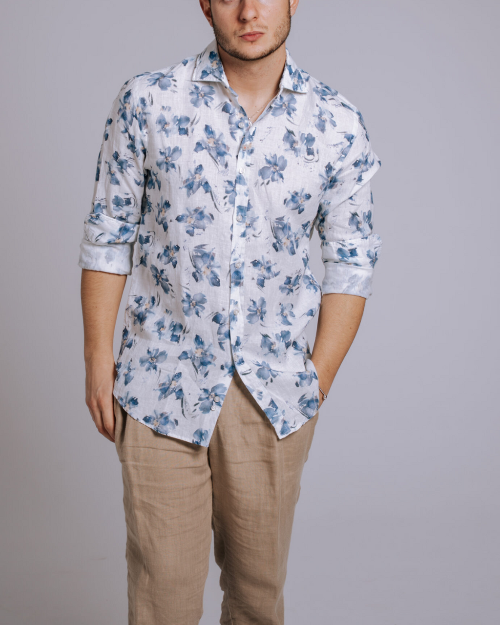 Bjovuit Formentera 07 Floral Linen Shirt