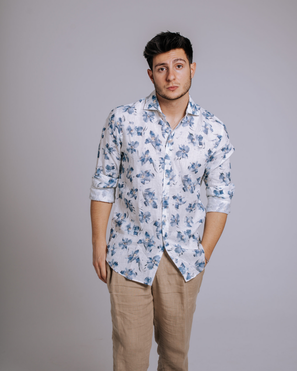 Bjovuit Formentera 07 Floral Linen Shirt
