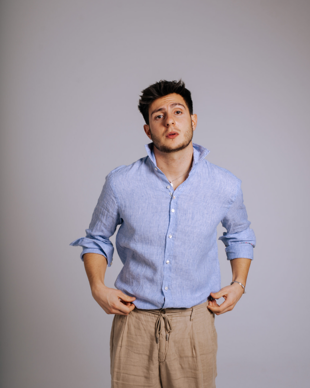 Bjovuit Sitges 04 Fine Lines Blue Shirt