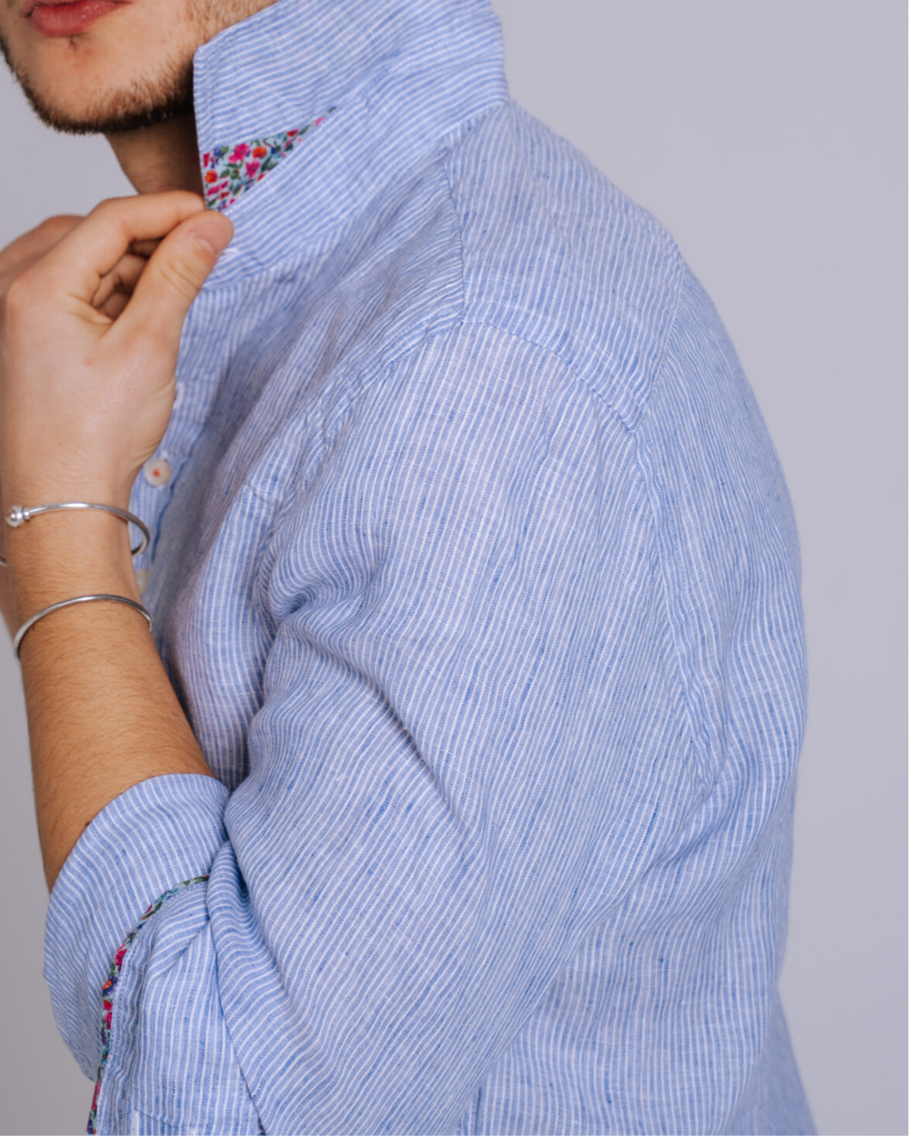 Bjovuit Sitges 04 Fine Lines Blue Shirt