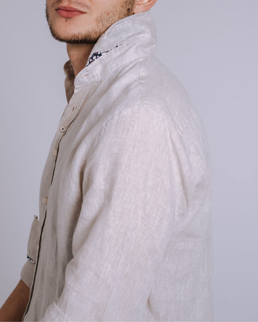 Bjovuit Formentera 03 Light Beige Linen Shirt