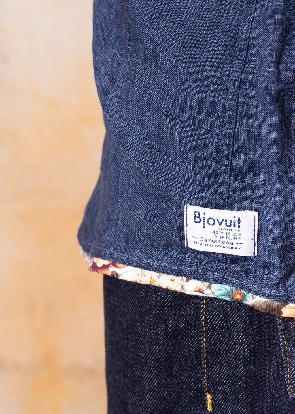 Camisa Bjovuit Formentera 07 Lino Azul Marino
