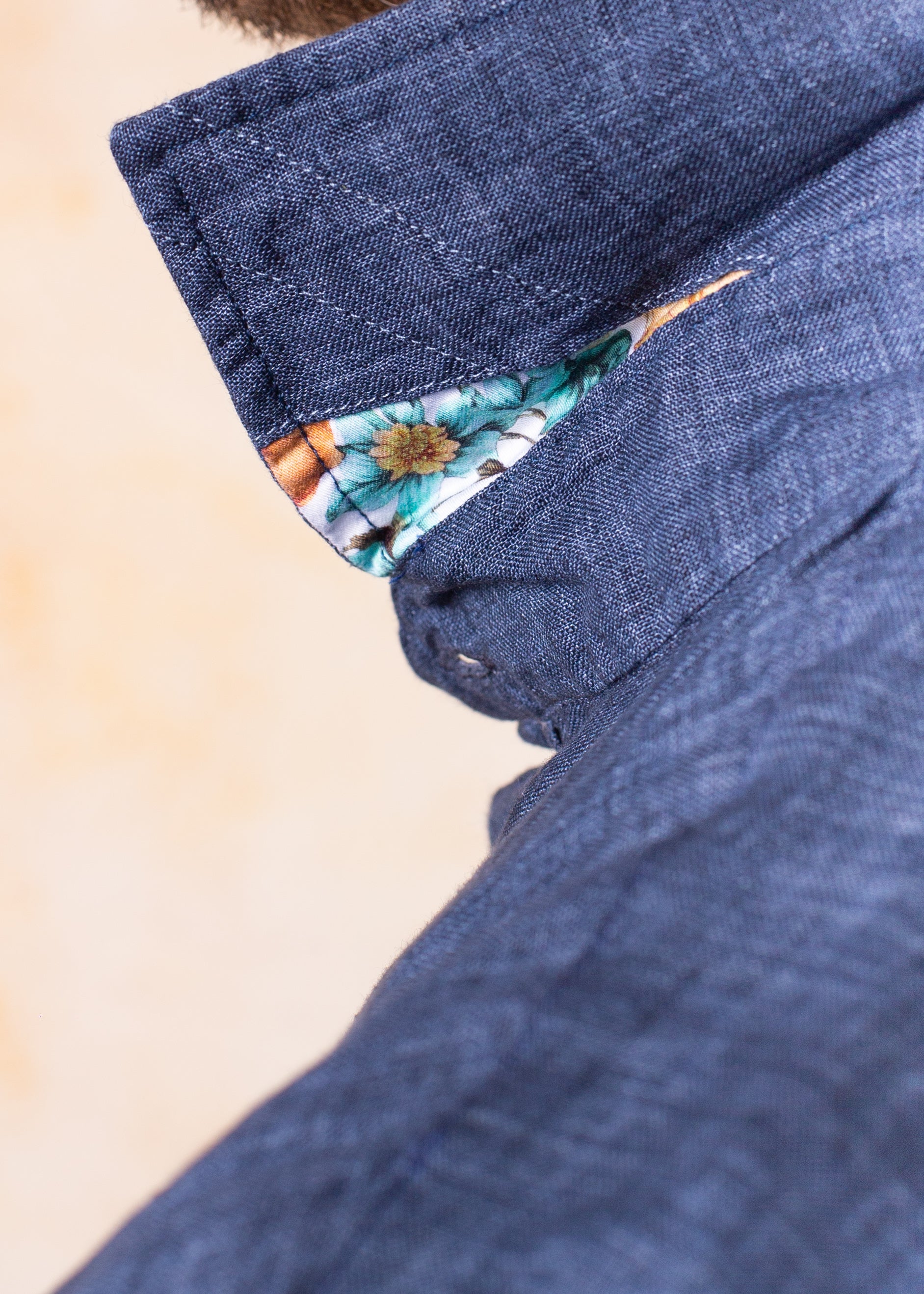 Camisa Bjovuit Formentera 07 Lino Azul Marino