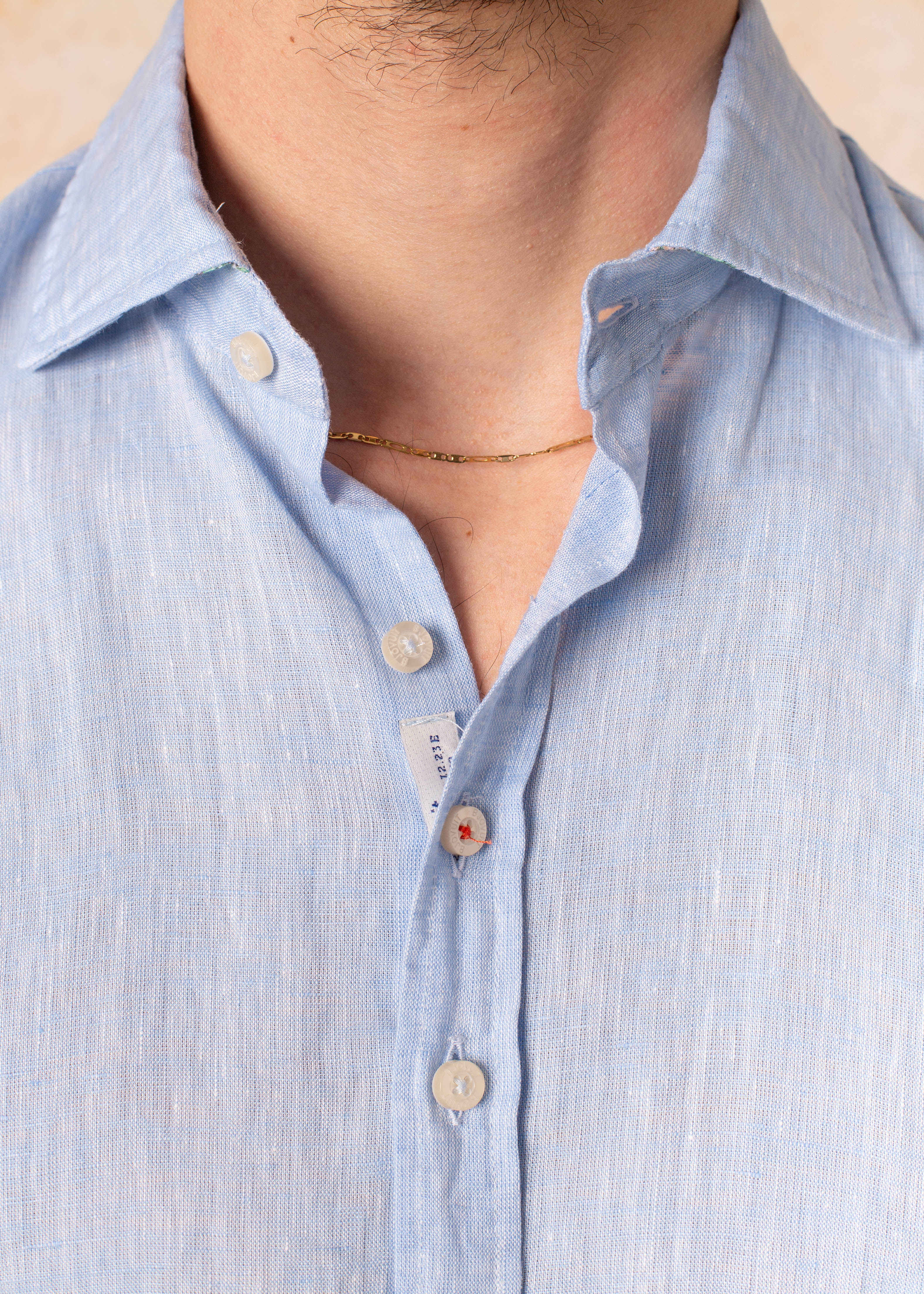 Camisa Bjovuit Formentera 02 Lino Azul Claro