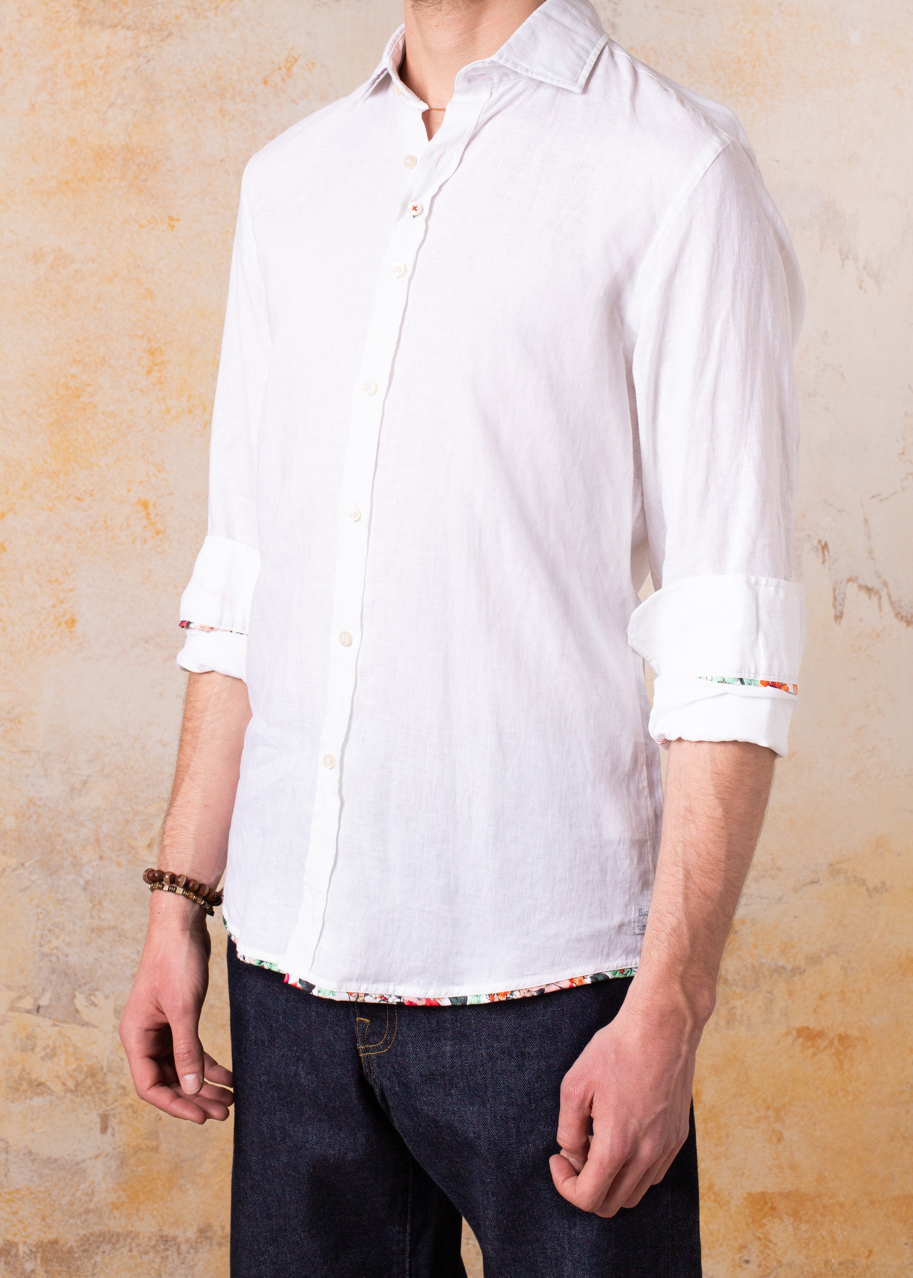Camisa Bjovuit Formentera 01 Lino Blanca