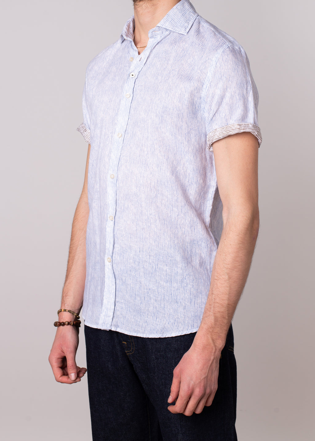Bjovuit Formentera 02 Light Blue Linen Shirt